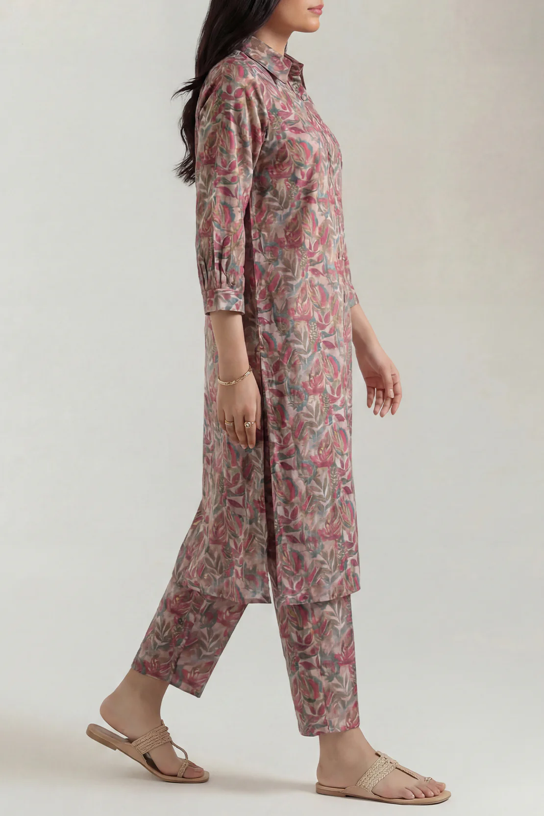 Printed Embroidered Lawn Stitched Shirt - Image 2