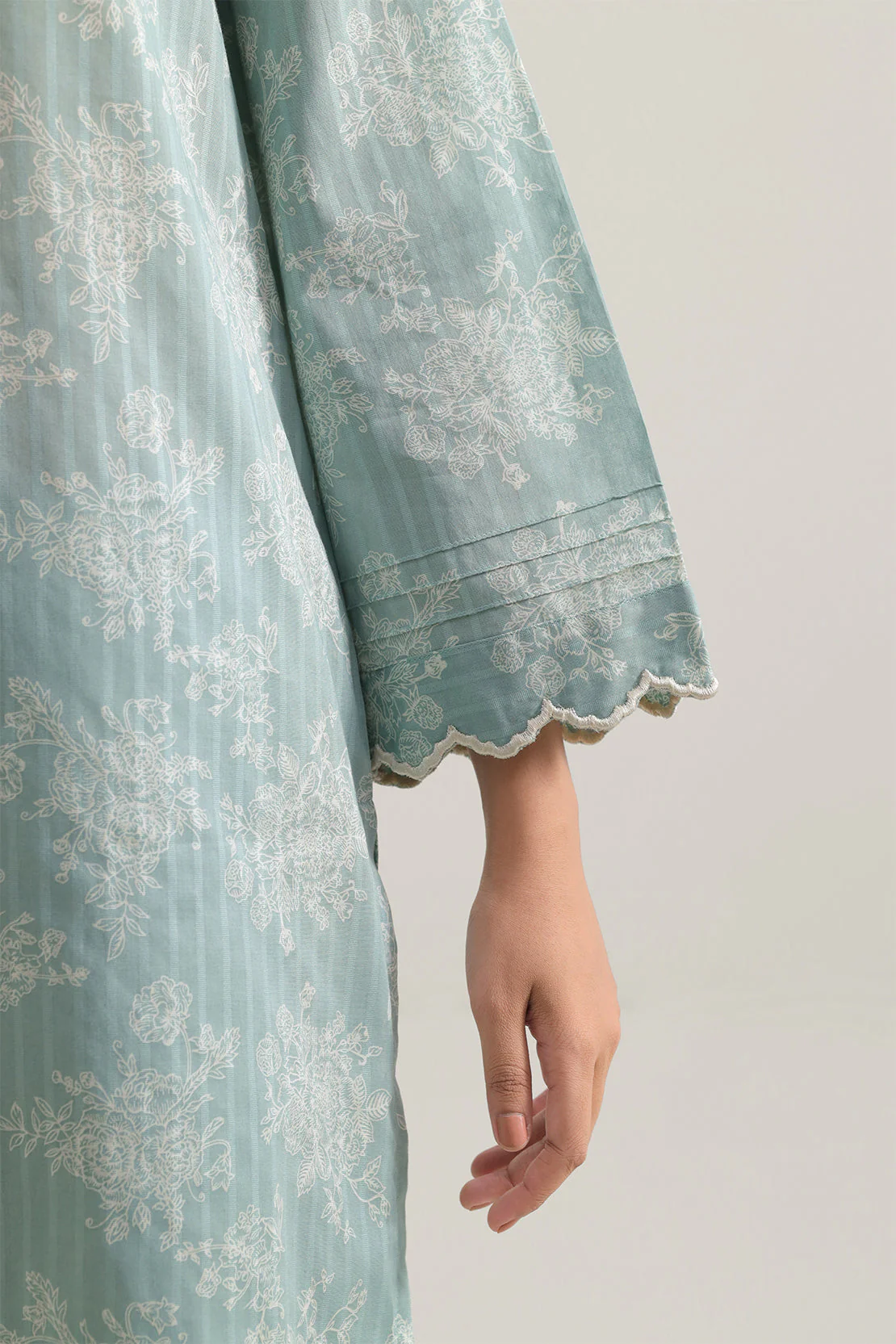 Printed Embroidered Lawn Stitched Shirt - Image 6