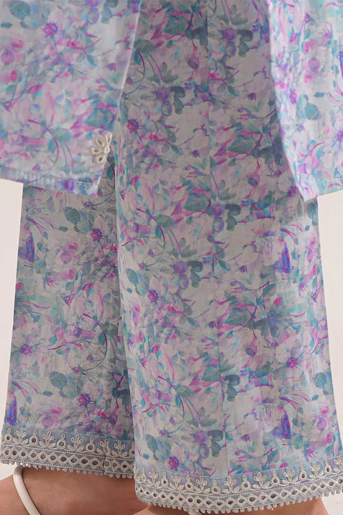 Printed Embroidered Lawn Stitched Shirt - Image 7