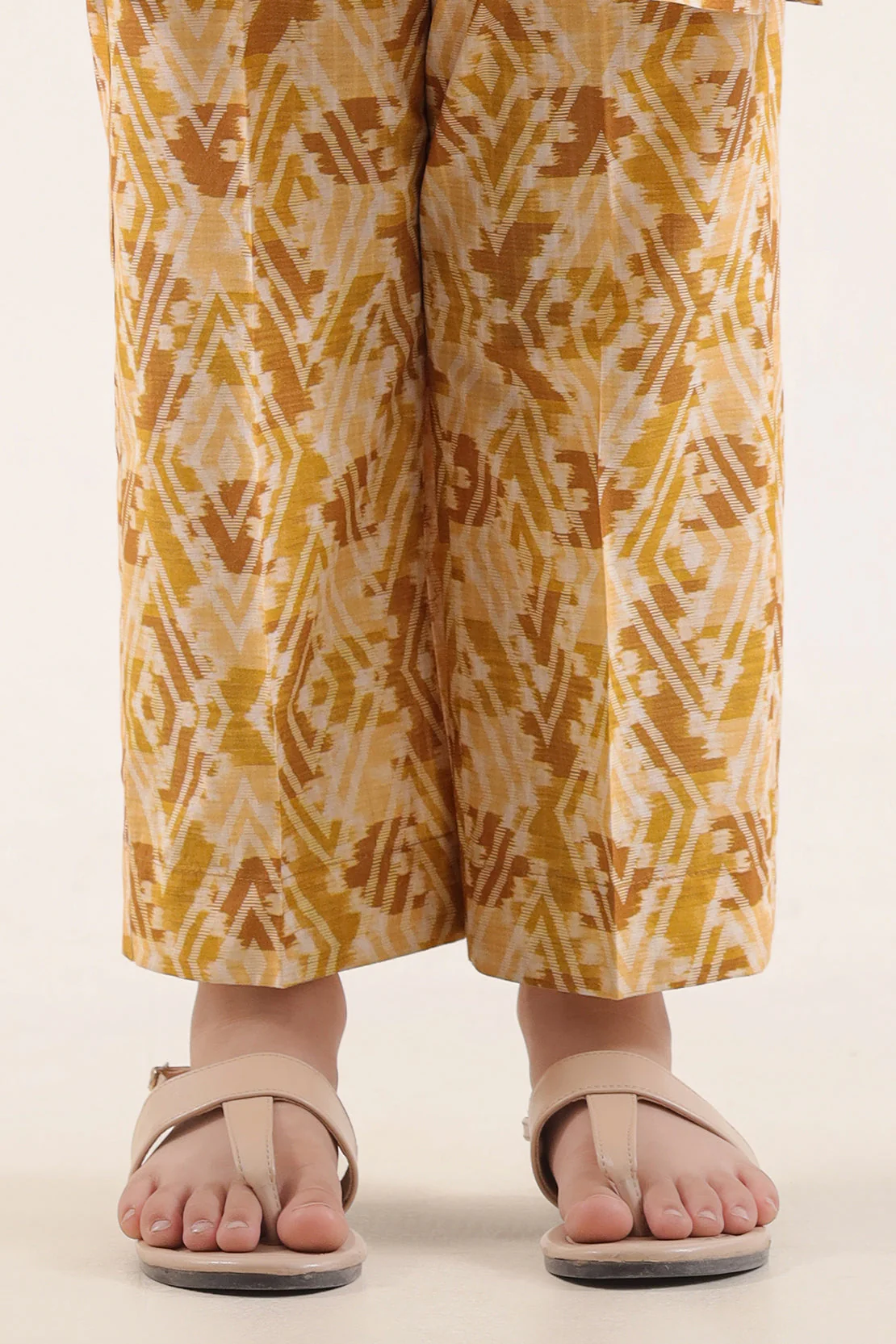 Printed Embroidered Self Strip Lawn Stitched 2 Piece (Shirt/Trouser) For Kids - Image 6