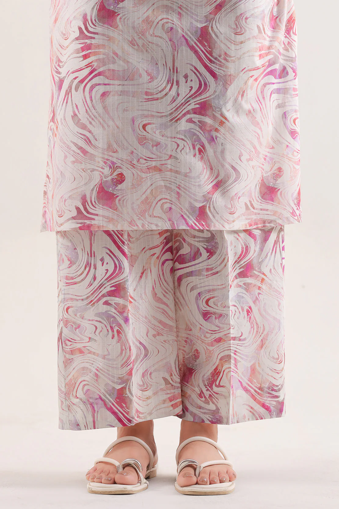 Printed Embroidered Self Strip Lawn Stitched 2 Piece (Shirt/Trouser) - Image 6