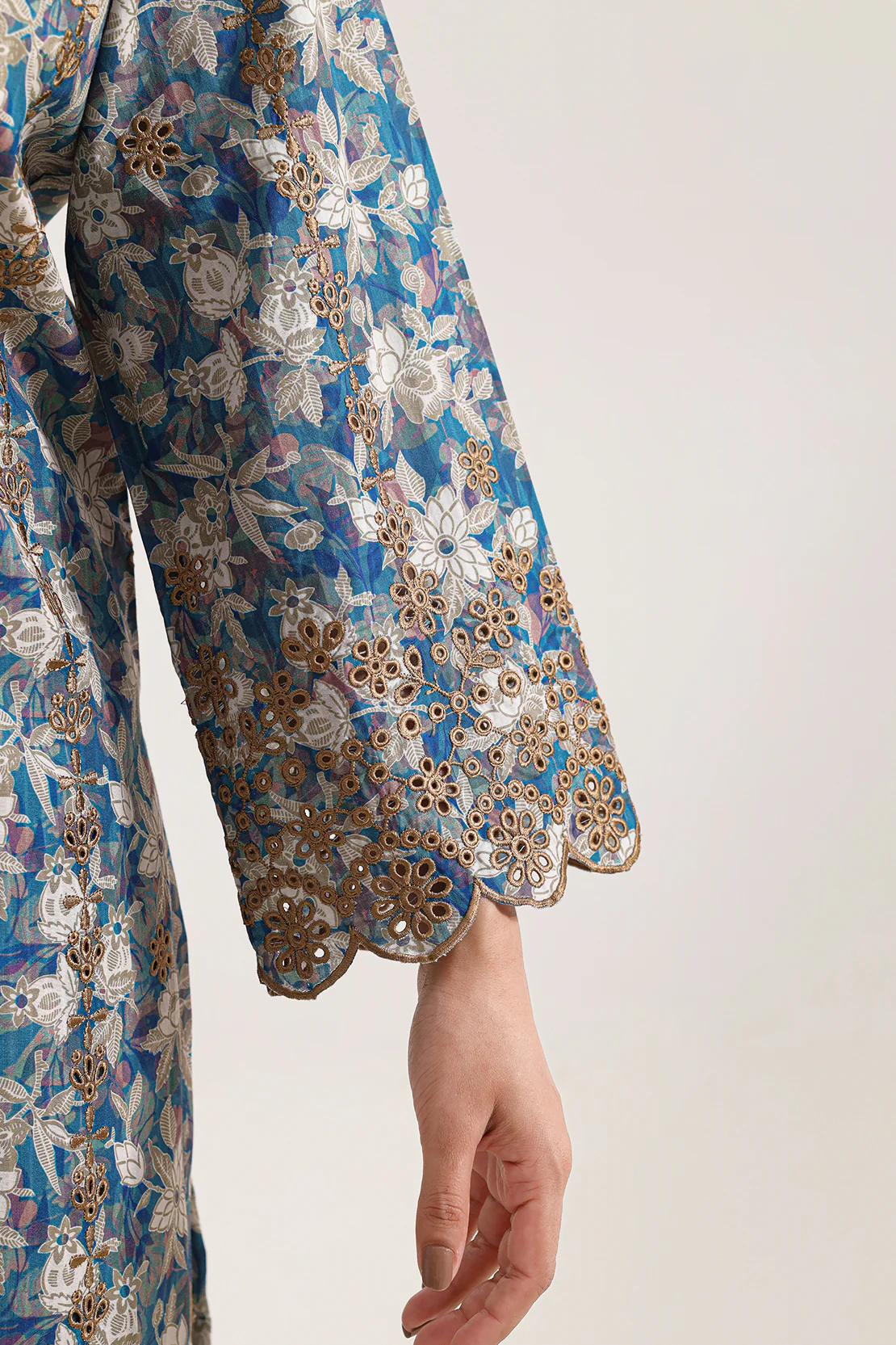 Printed Embroidered Self Strip Lawn Stitched 2 Piece (Shirt/Trouser) - Image 6