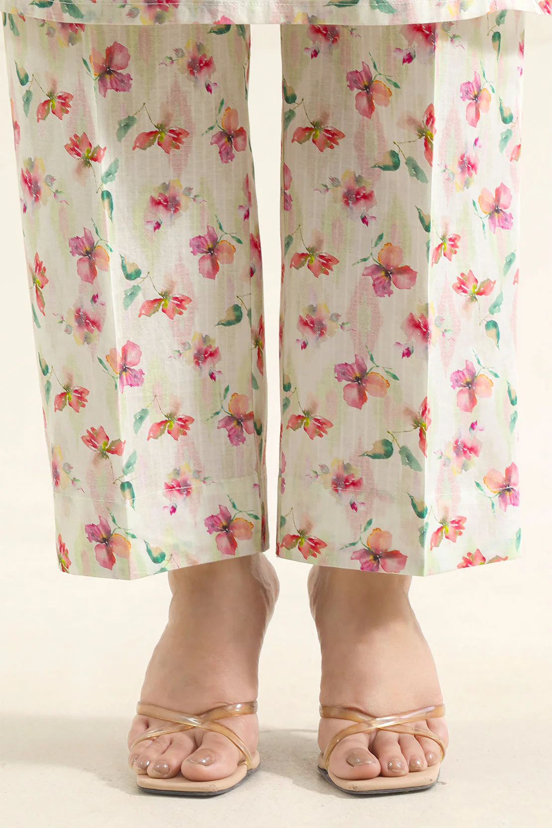 Printed Embroidered Self Strip Lawn Stitched 2 Piece (Shirt/Trouser) - Image 5