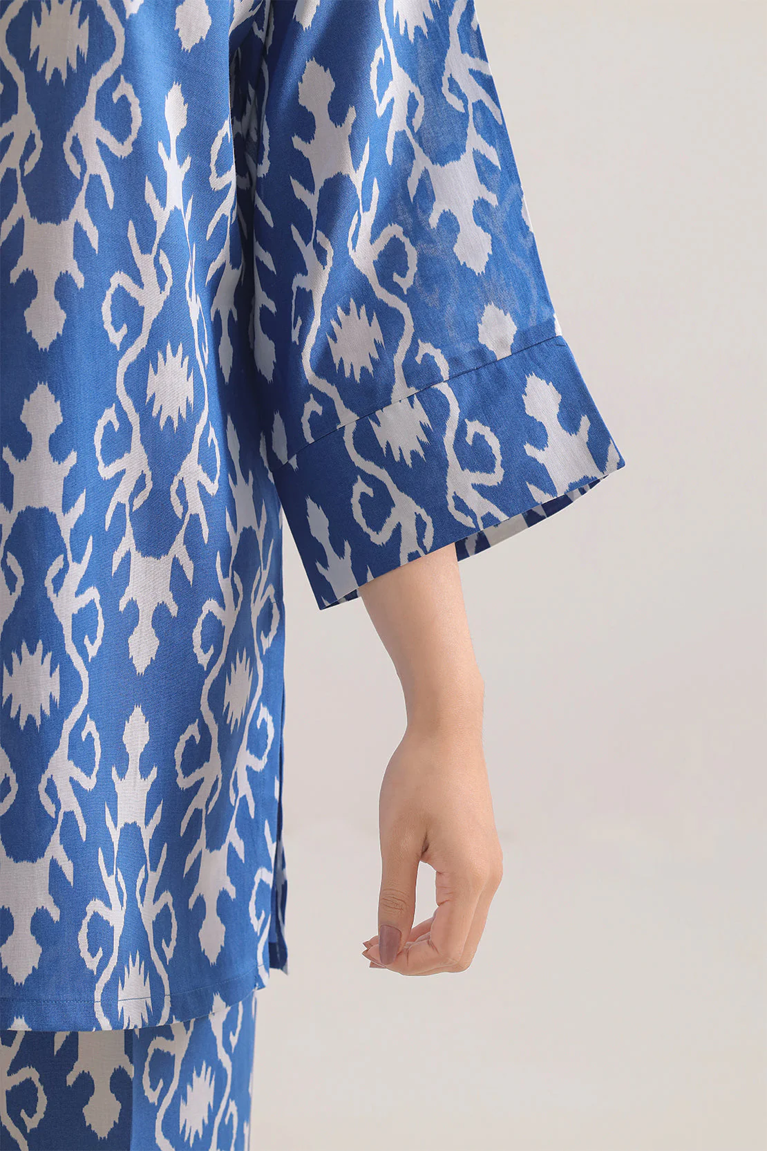 Printed Embroidered Silk Touch Stitched 2 Piece (Shirt/Trouser) - Image 5