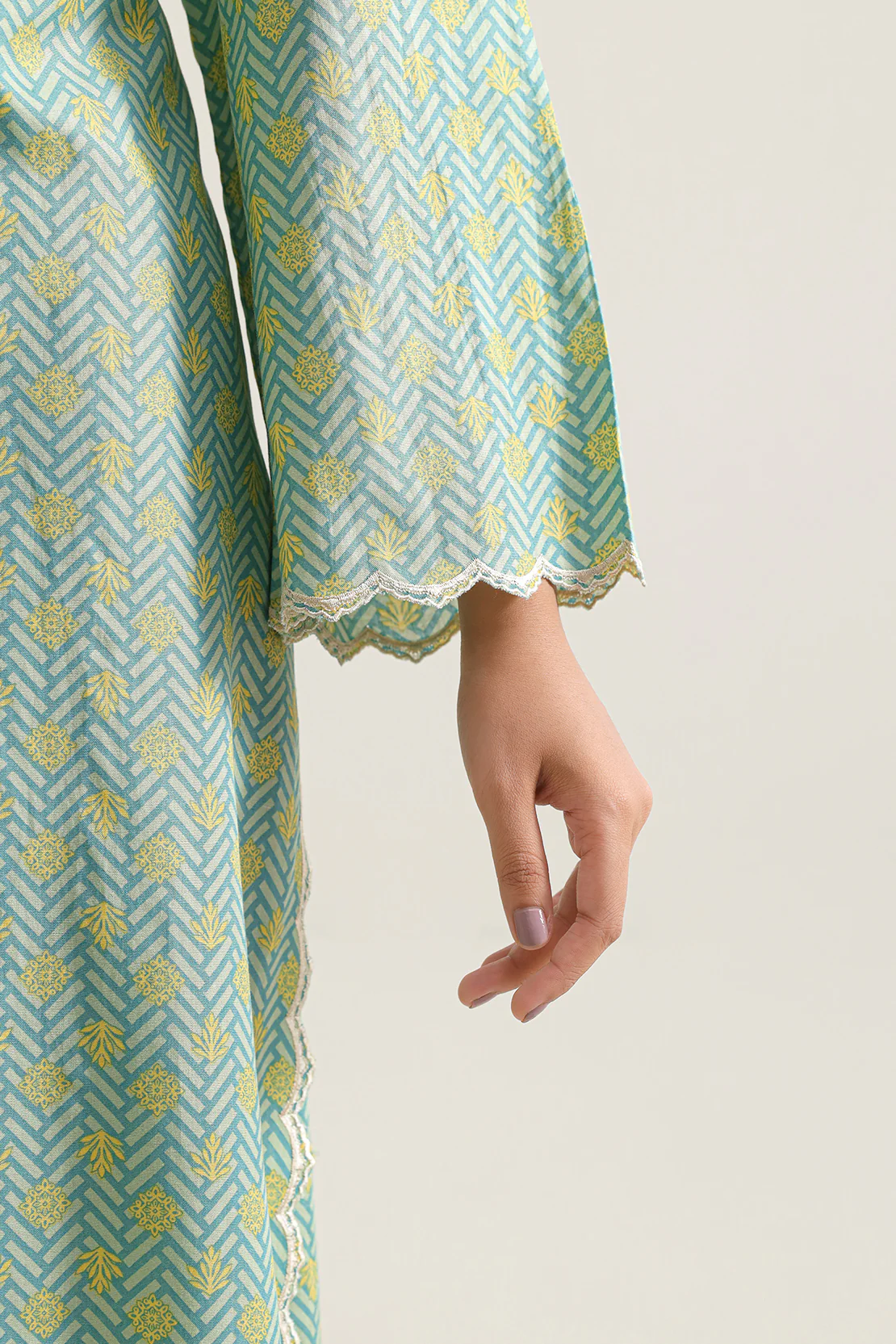 Printed Embroidered Stitched Lawn 2 Piece (Shirt/Trouser) - Image 5