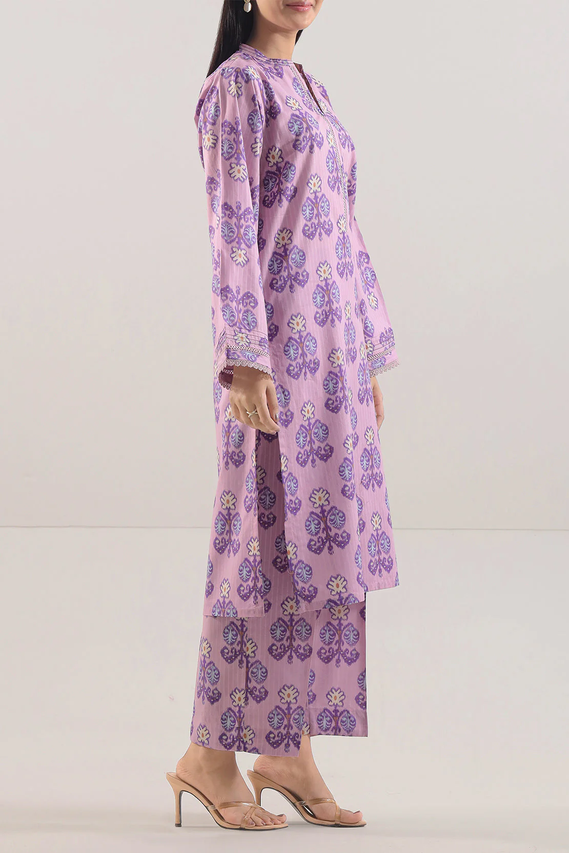 Printed Embroidered Strip Lawn Stitched 2 Piece (Shirt/Trouser) - Image 3