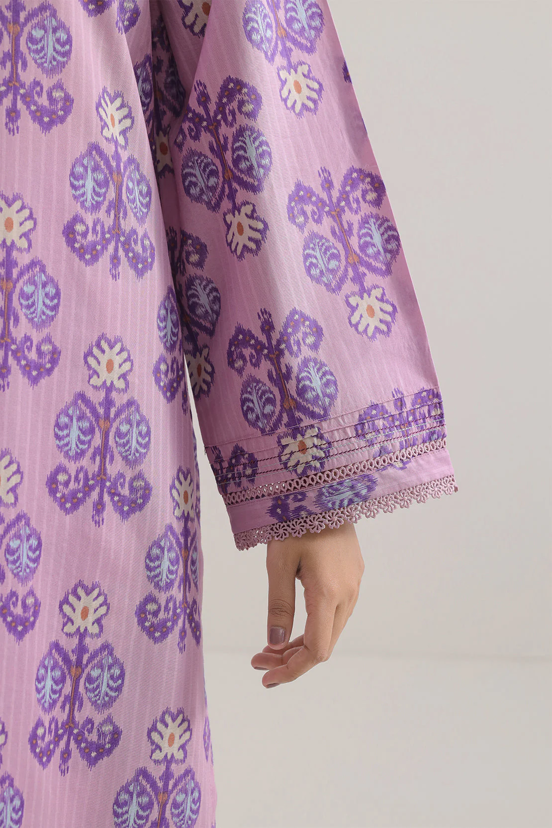 Printed Embroidered Strip Lawn Stitched 2 Piece (Shirt/Trouser) - Image 5