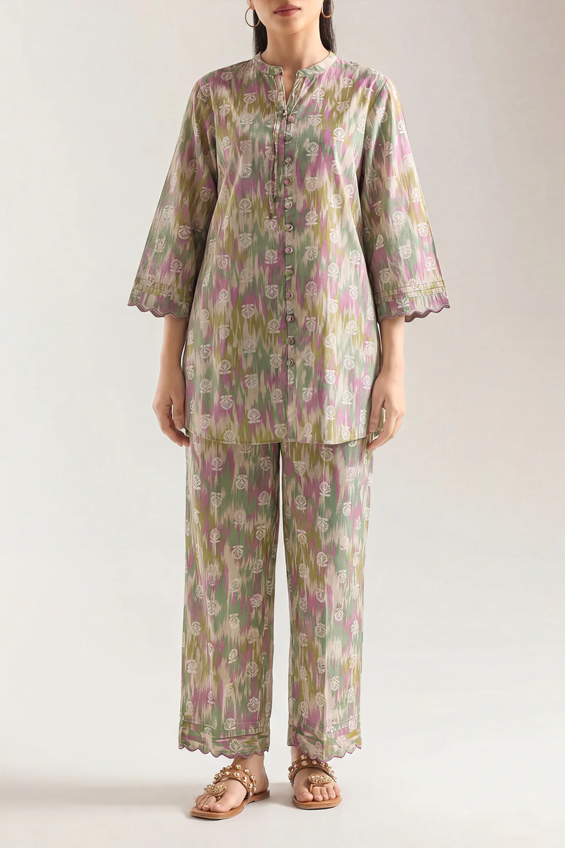 Printed Embroidered Strip Lawn Stitched 2 Piece (Shirt/Trouser) - Image 2