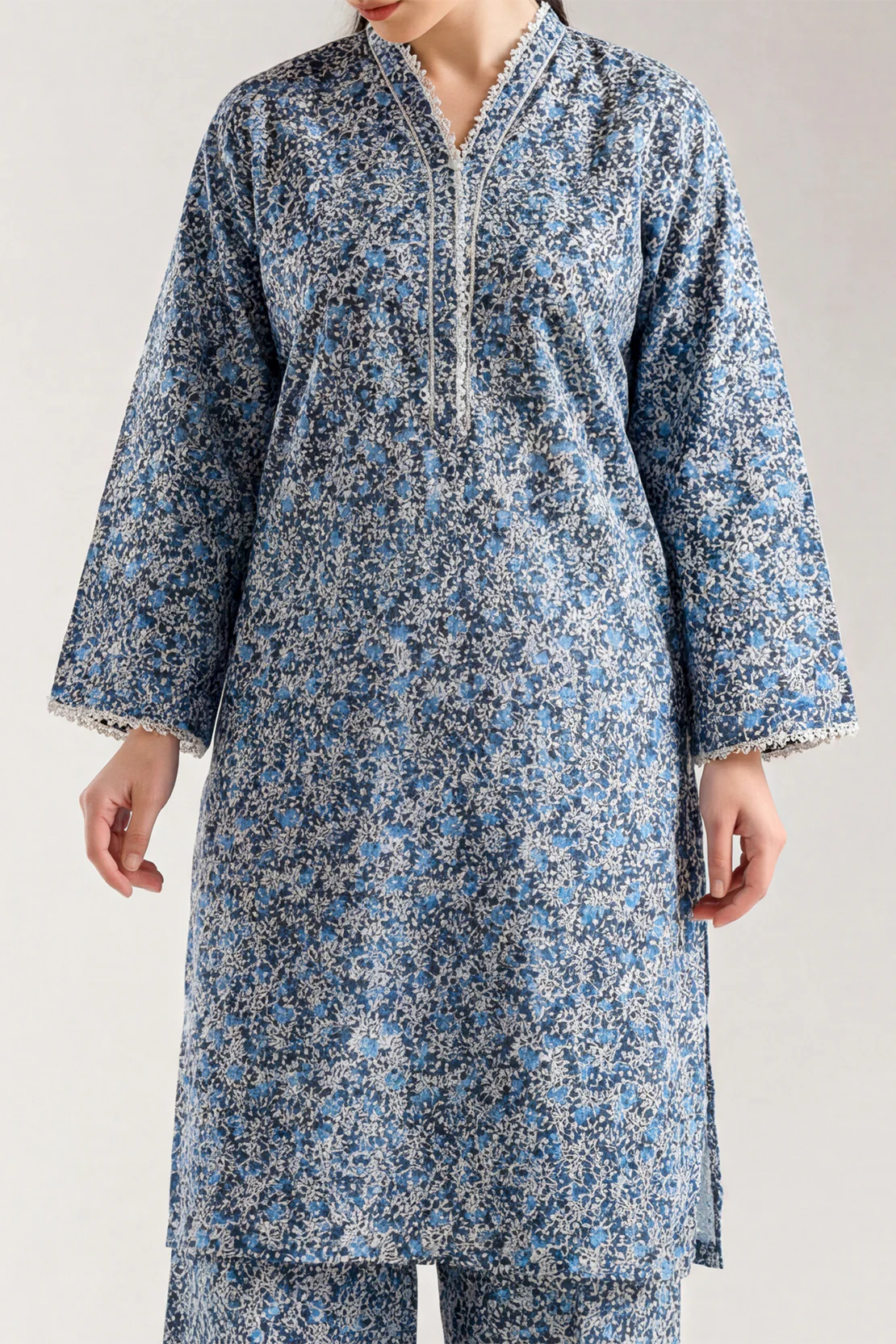 Printed Embroidered Strip Lawn Stitched 2 Piece (Shirt/Trouser) - Image 2