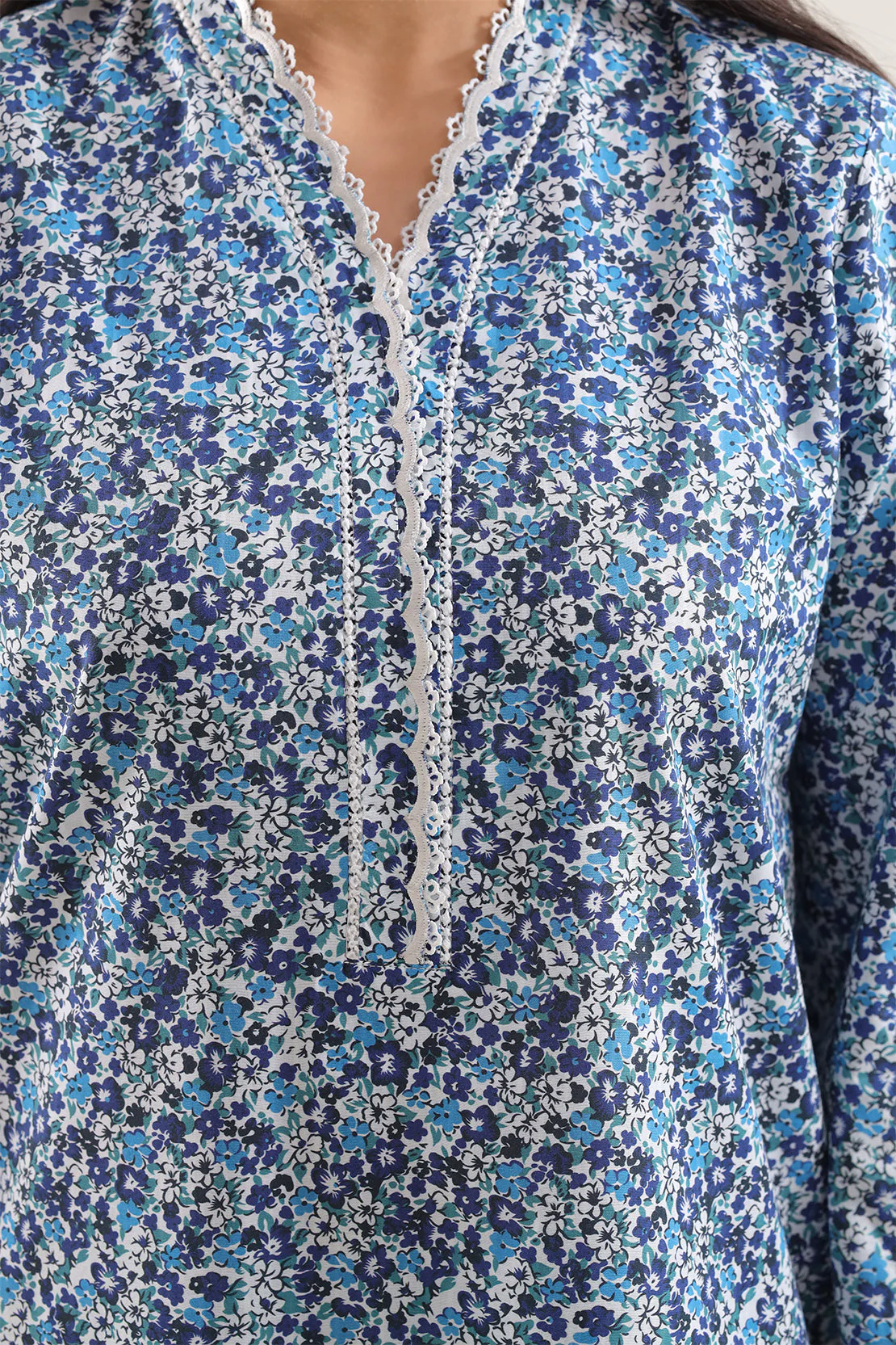 Printed Embroidered Strip Lawn Stitched 2 Piece (Shirt/Trouser) - Image 3