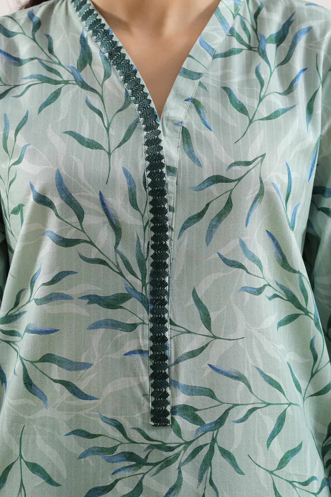 Printed Embroidered Strip Lawn Stitched 2 Piece (Shirt/Trouser) - Image 3