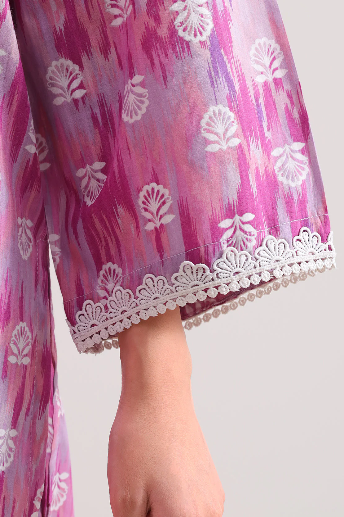Printed Embroidered Strip Lawn Stitched Shirt - Image 5