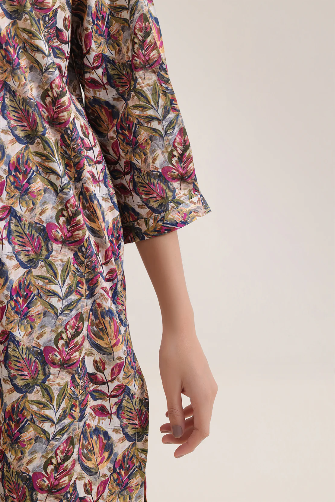Printed Embroidered Strip Lawn Stitched Shirt - Image 4