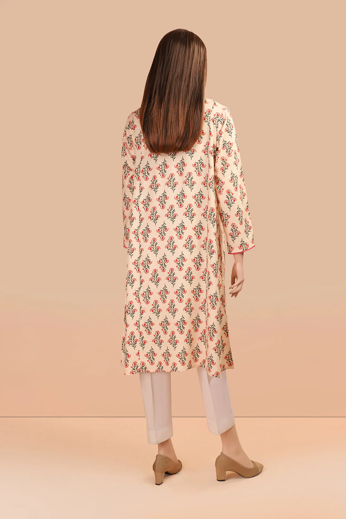 Printed Embroidered Winter Soft Blend Shirt - Image 2