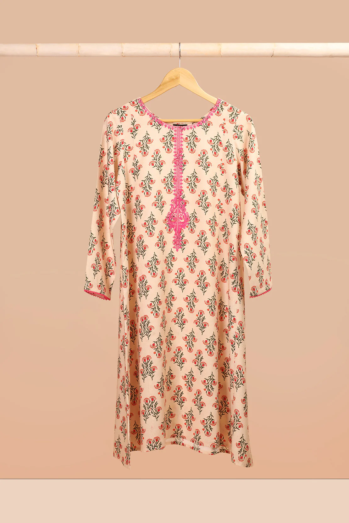 Printed Embroidered Winter Soft Blend Shirt - Image 5