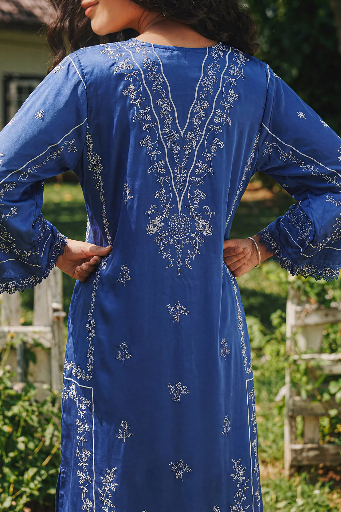 Printed Kaftaan Shamose Silk Stitched Dress - Image 3