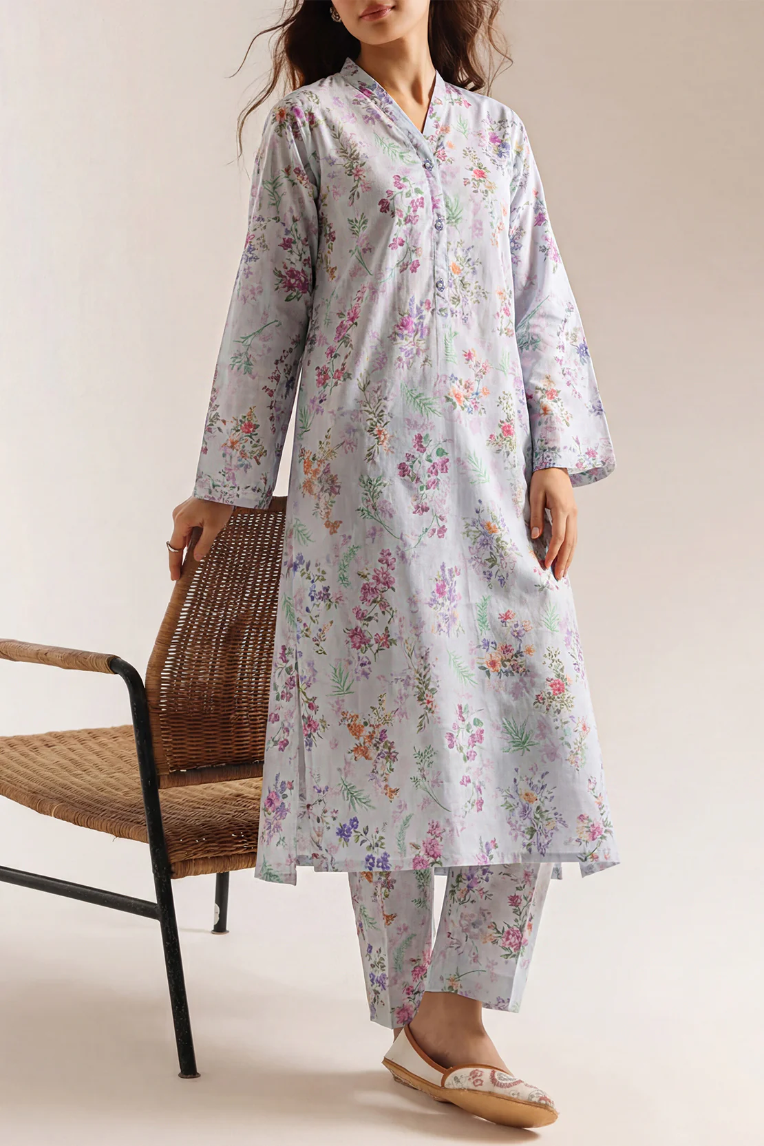 Printed Karandi Stitched 2 Piece (Shirt/Trouser)