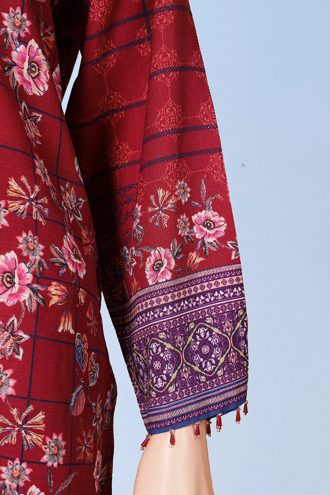 Unstitched Printed Soft Khaddar 3 Piece - Image 3