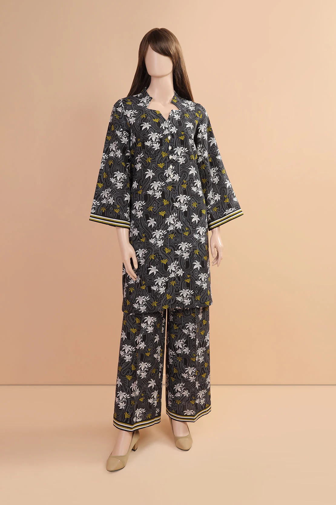 Unstitched Printed Soft Khaddar Shirt