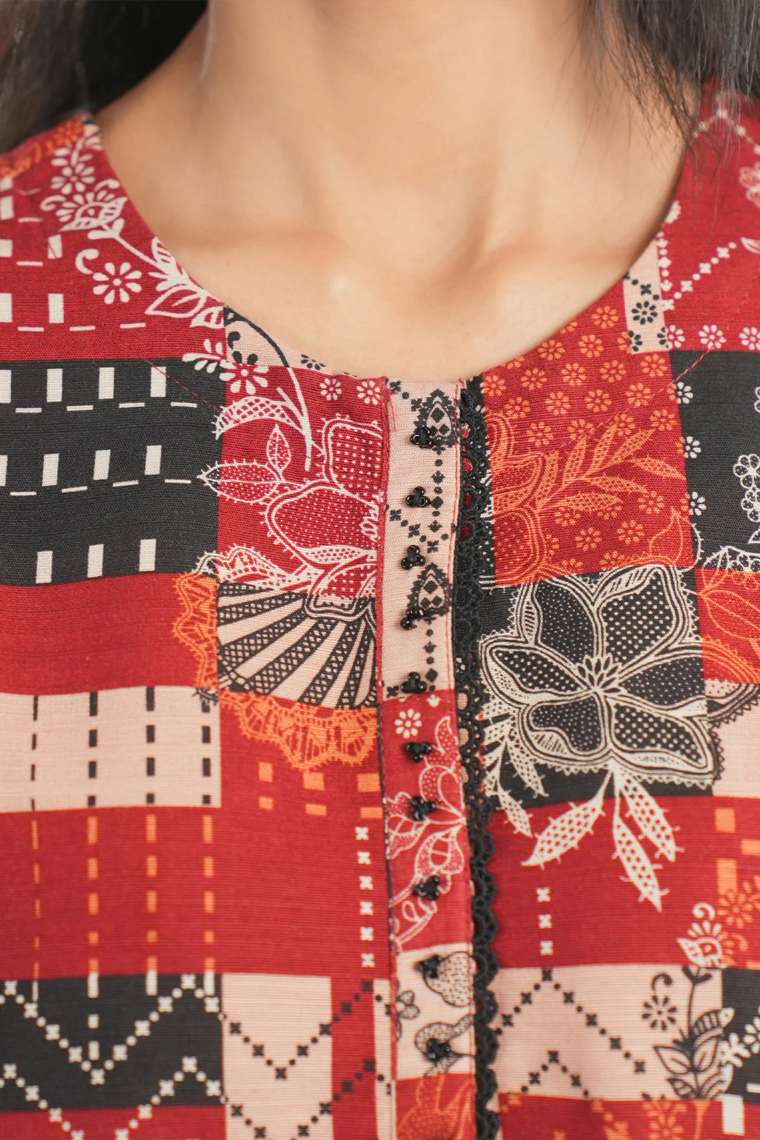 Printed Khaddar Stitched 2 Piece Shirt/Dupatta - Image 7