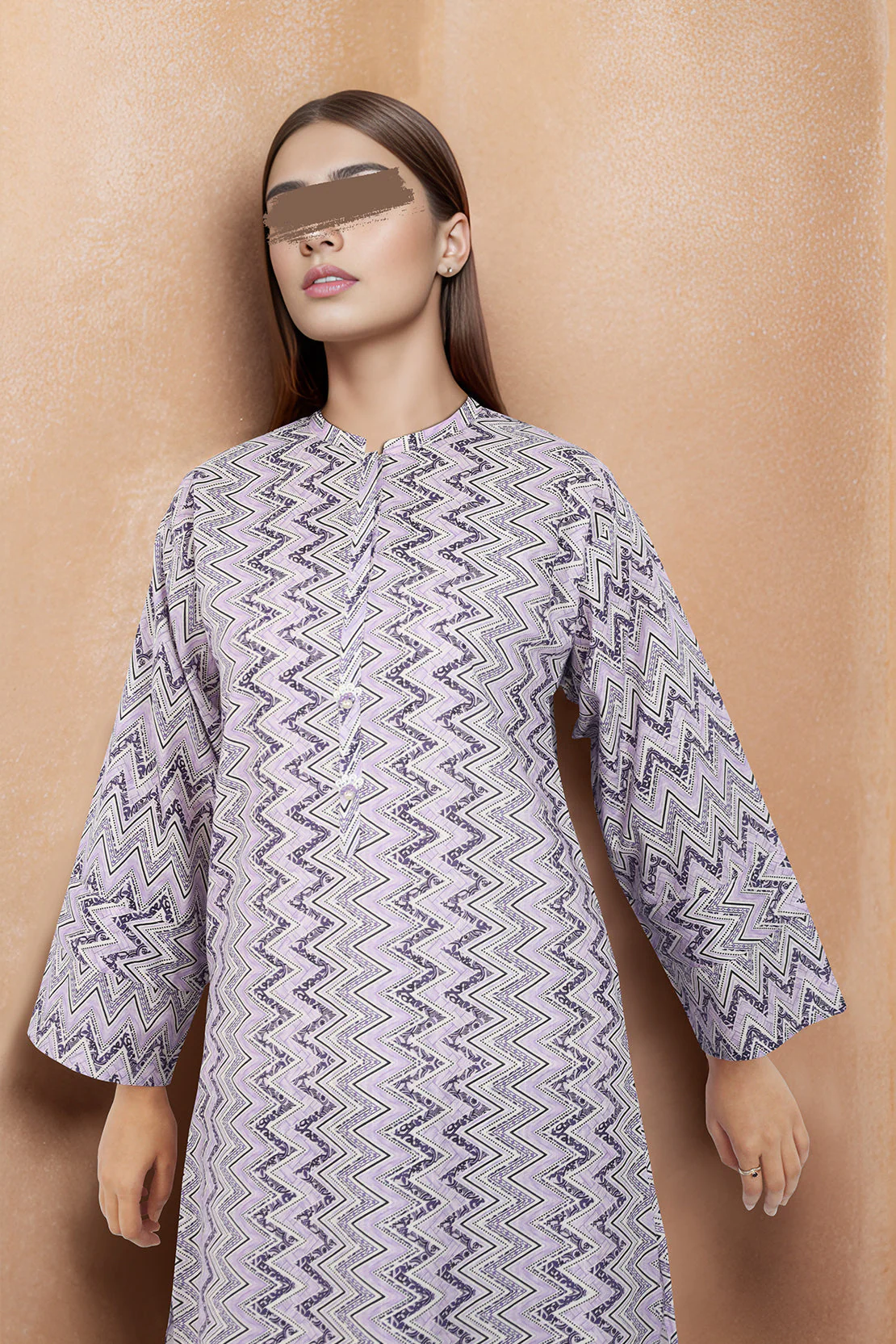 Printed Khaddar Stitched 2 Piece (Shirt/Trouser) - Image 3