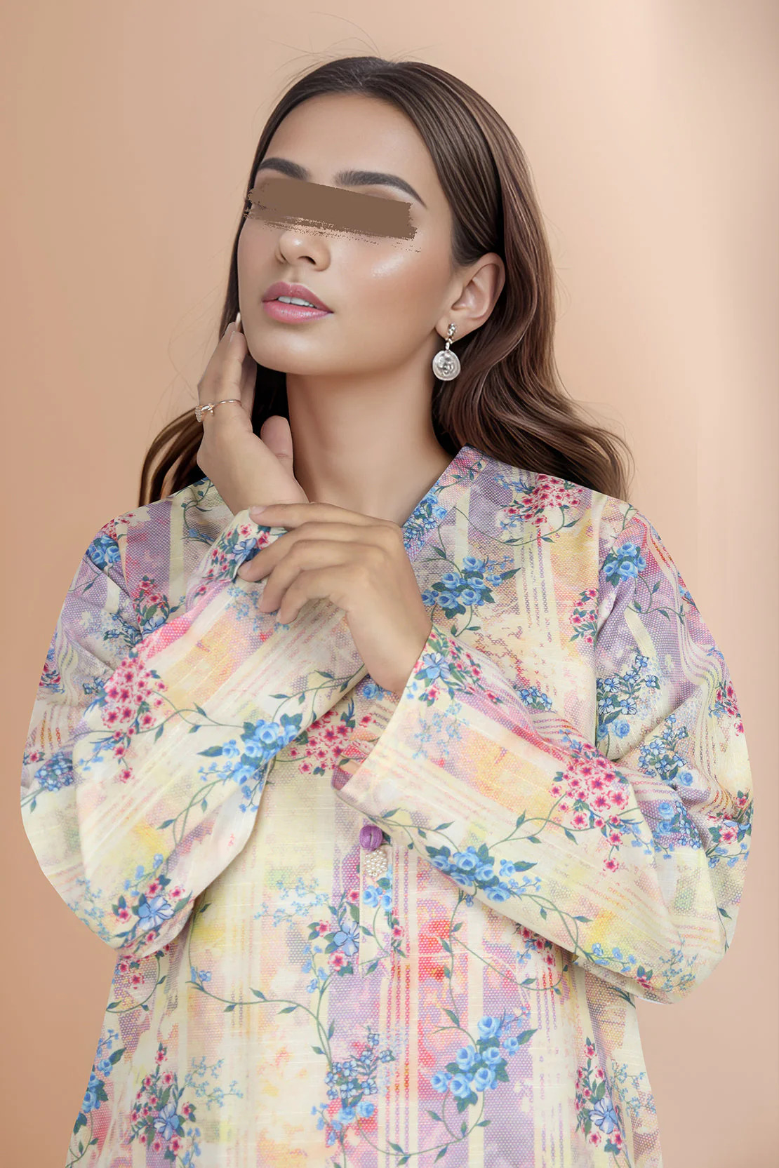 Printed Khaddar Stitched 2 Piece (Shirt/Trouser) - Image 4
