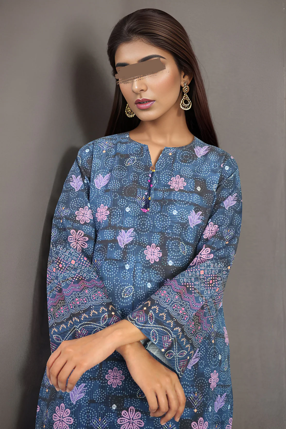 Printed Khaddar Stitched 2 Piece (Shirt/Trouser) - Image 3