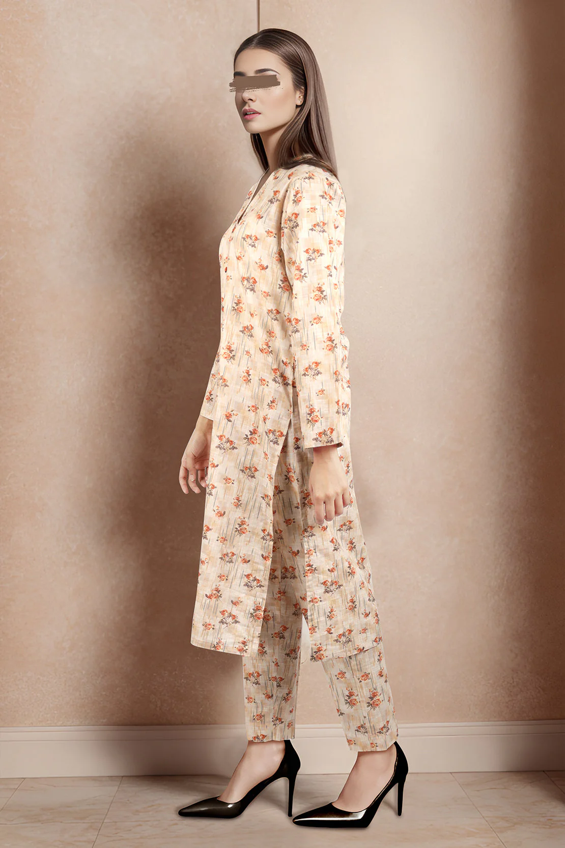 Printed Khaddar Stitched 2 Piece (Shirt/Trouser) - Image 2