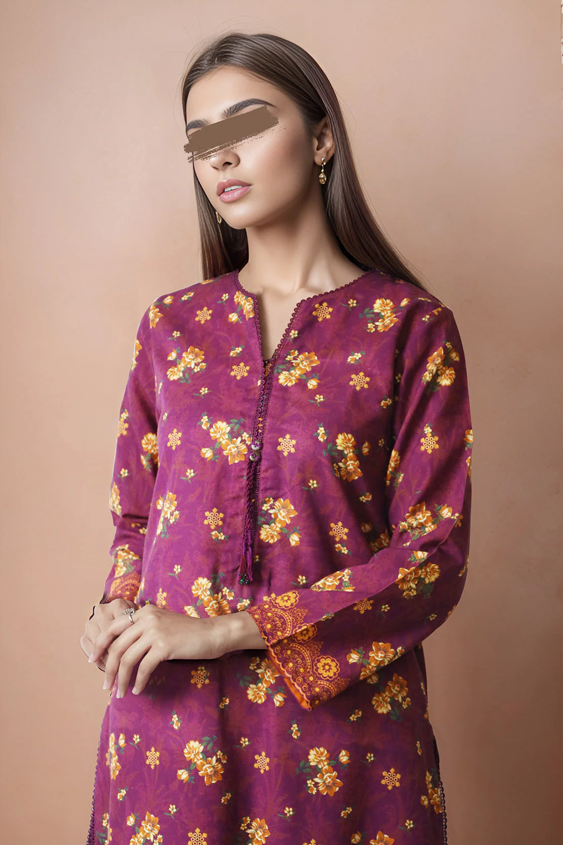 Printed Khaddar Stitched 2 Piece (Shirt/Trouser) - Image 3