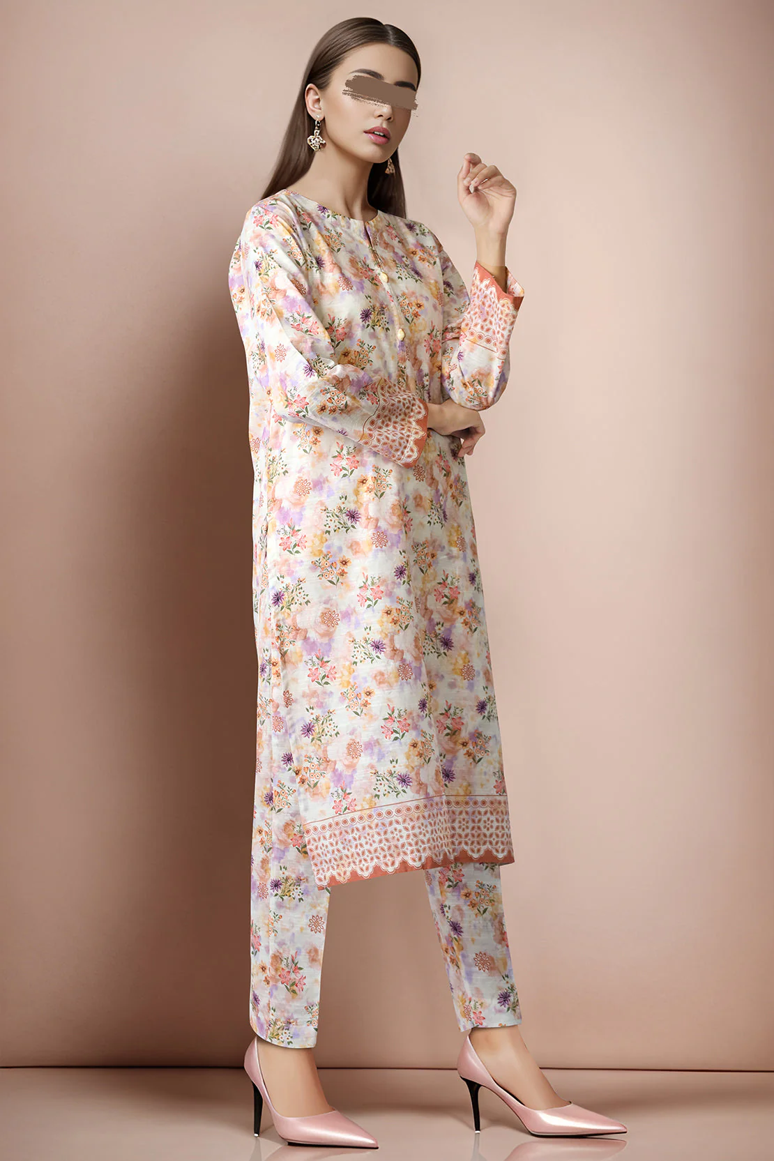 Printed Khaddar Stitched 2 Piece (Shirt/Trouser) - Image 2