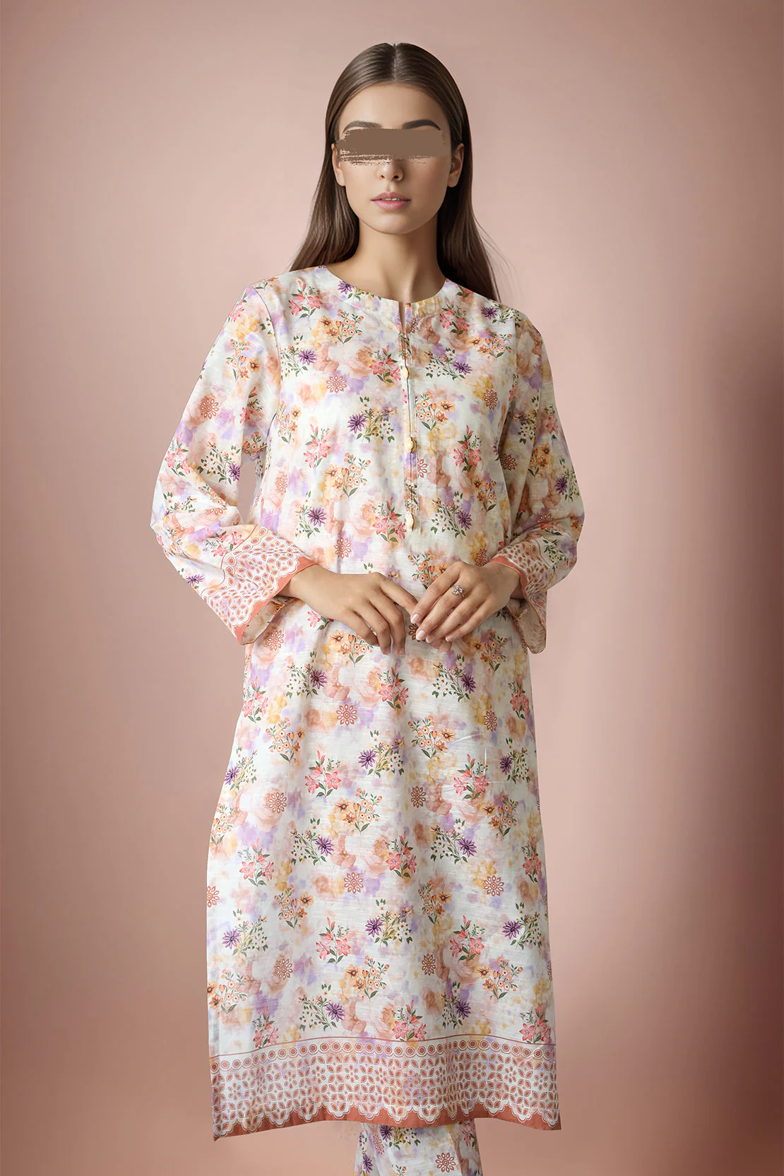 Printed Khaddar Stitched 2 Piece (Shirt/Trouser) - Image 3