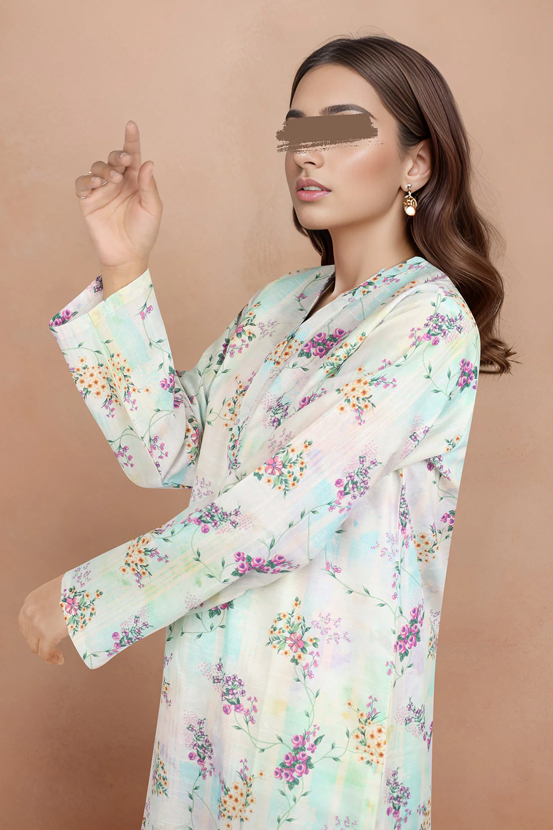 Printed Khaddar Stitched 2 Piece (Shirt/Trouser) - Image 3