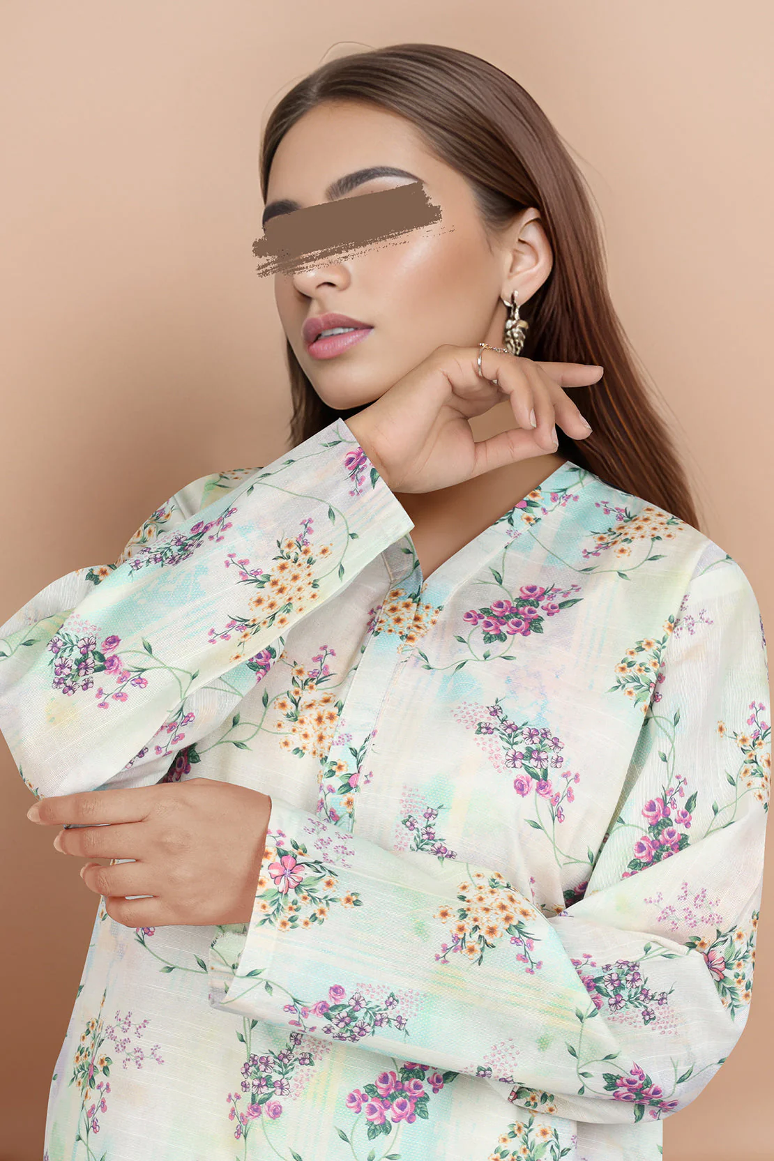 Printed Khaddar Stitched 2 Piece (Shirt/Trouser) - Image 4