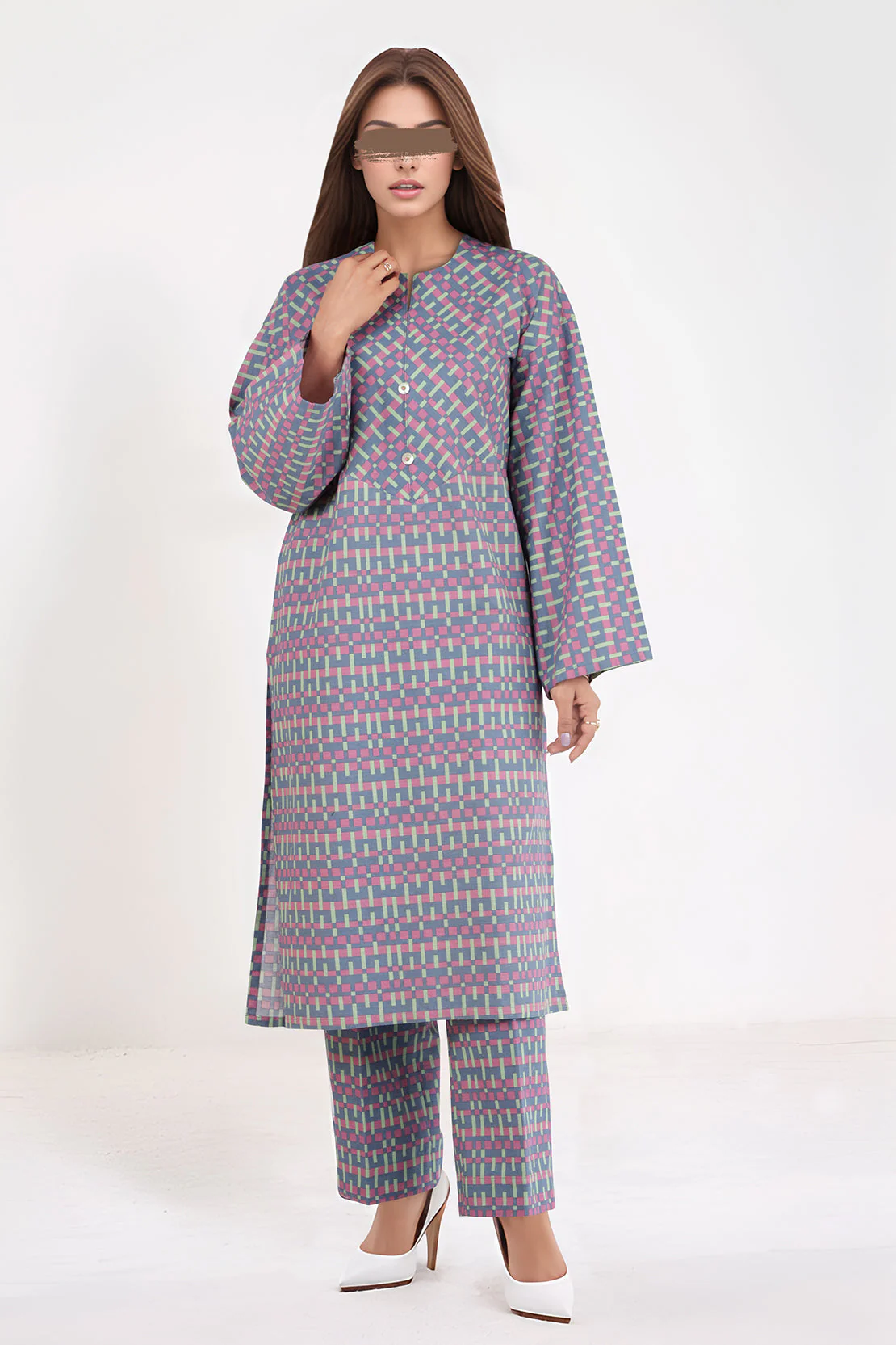 Printed Khaddar Stitched 2 Piece (Shirt/Trouser)