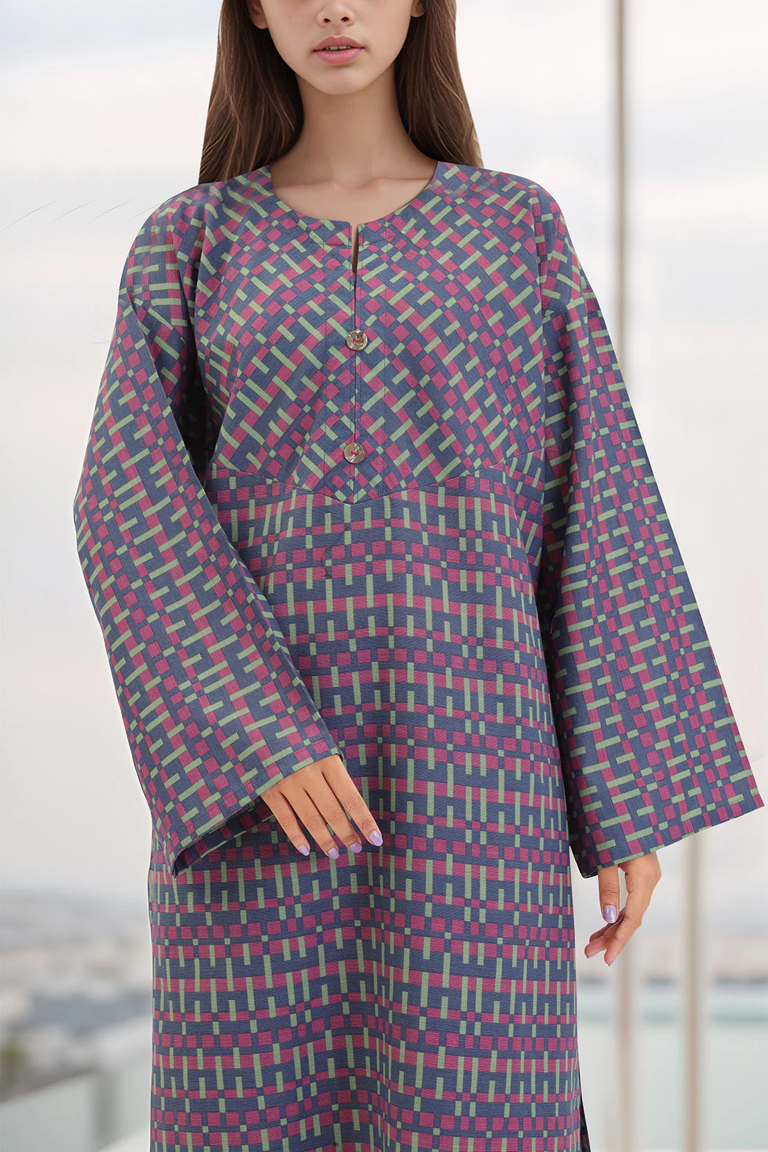 Printed Khaddar Stitched 2 Piece (Shirt/Trouser) - Image 2