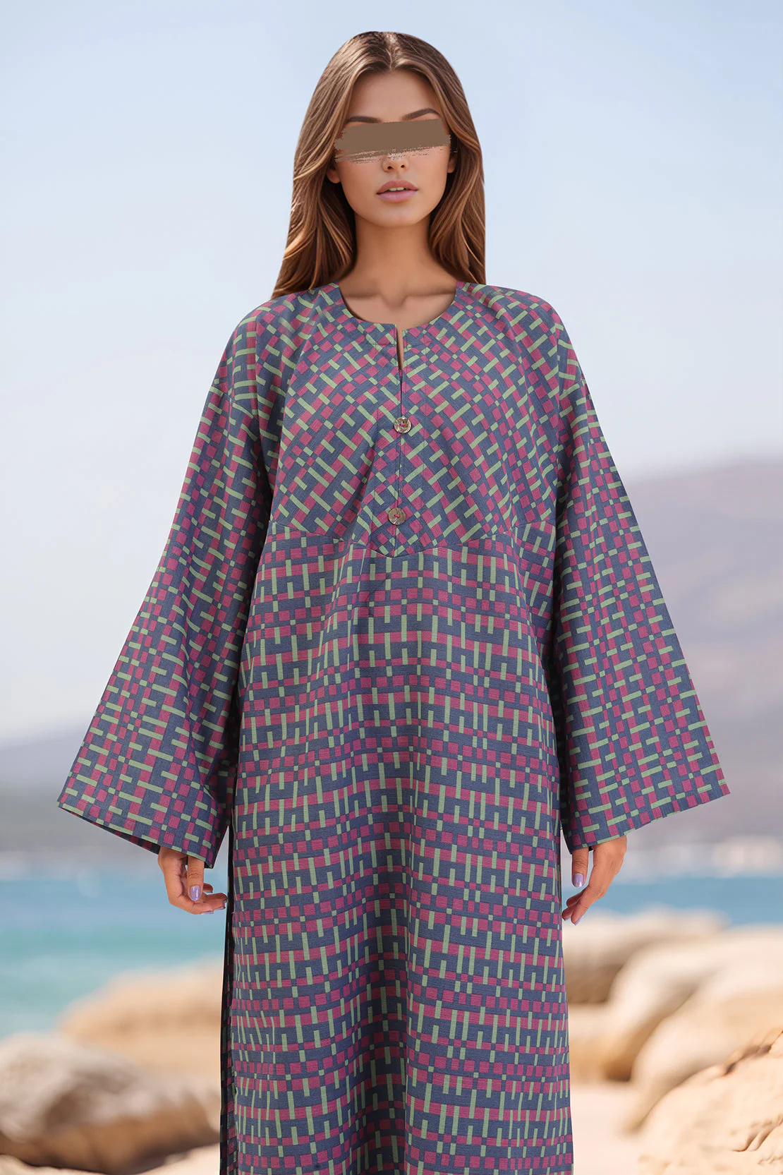 Printed Khaddar Stitched 2 Piece (Shirt/Trouser) - Image 3
