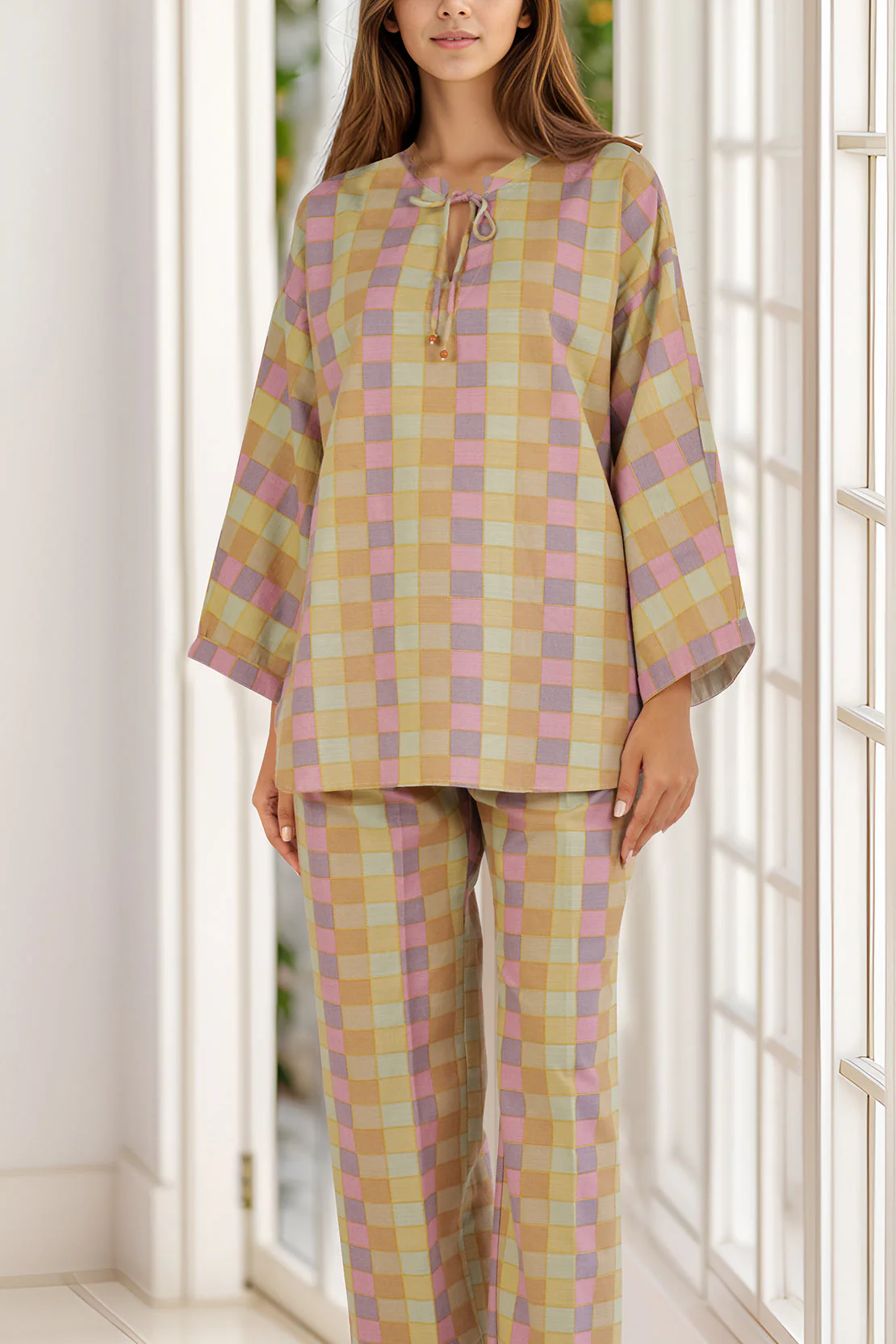 Printed Khaddar Stitched 2 Piece (Shirt/Trouser) - Image 3