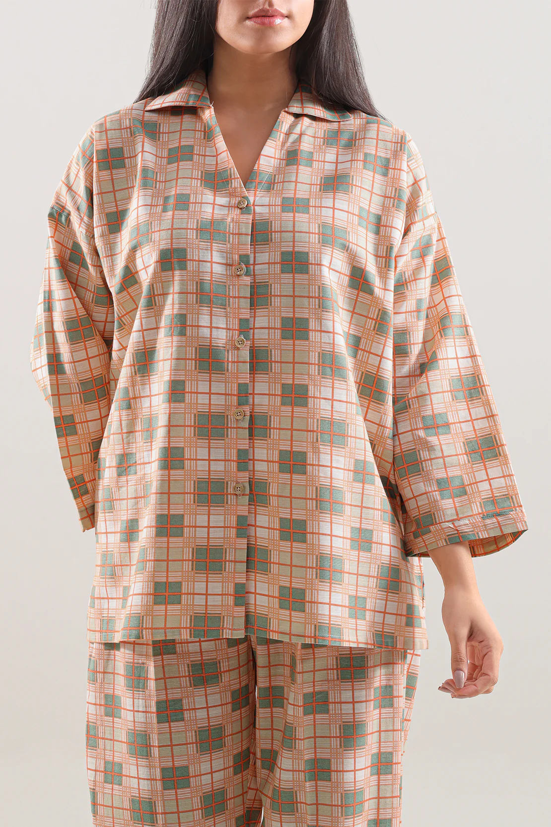 Printed Khaddar Stitched 2 Piece (Shirt/Trouser) - Image 2
