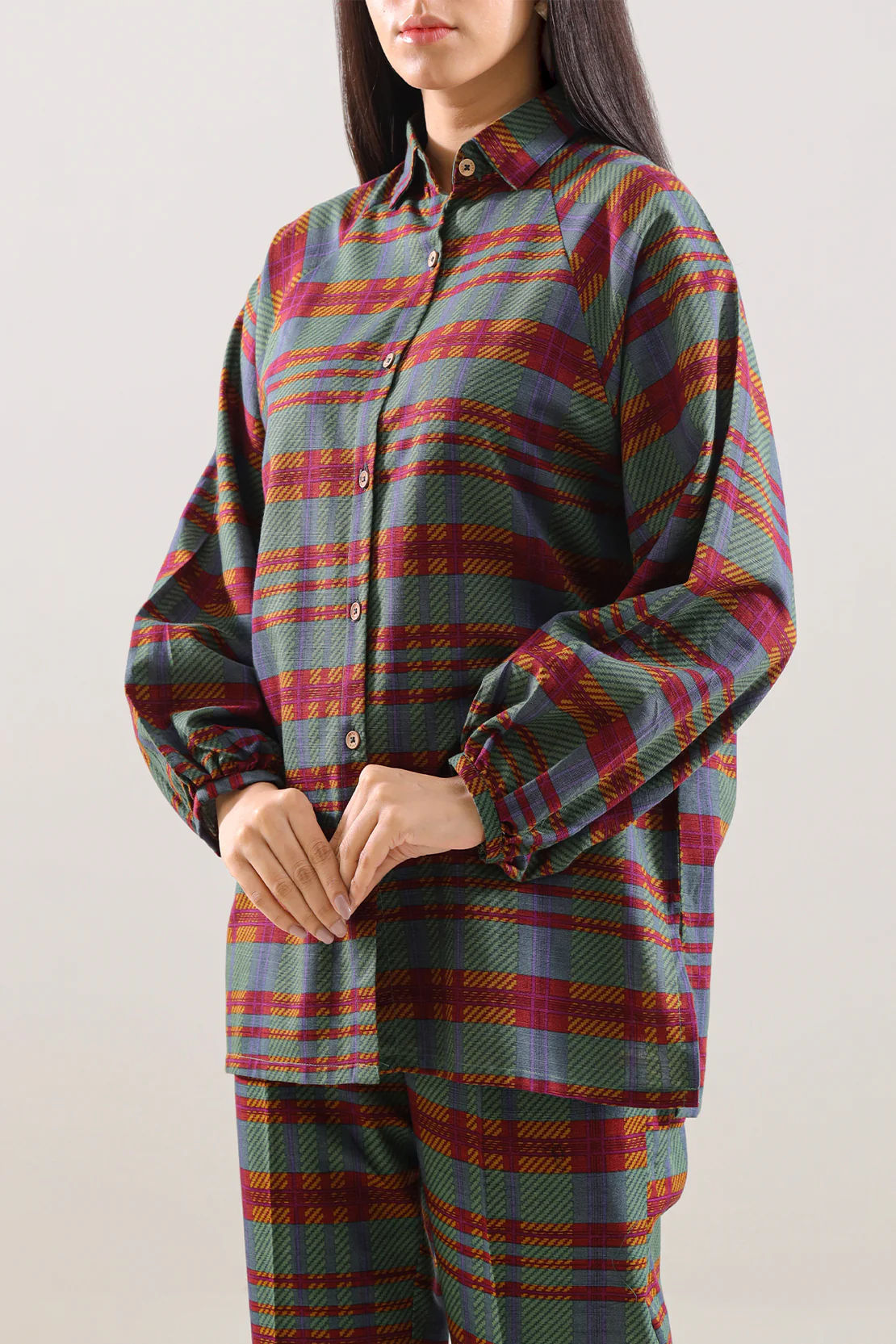 Printed Khaddar Stitched 2 Piece (Shirt/Trouser) - Image 2
