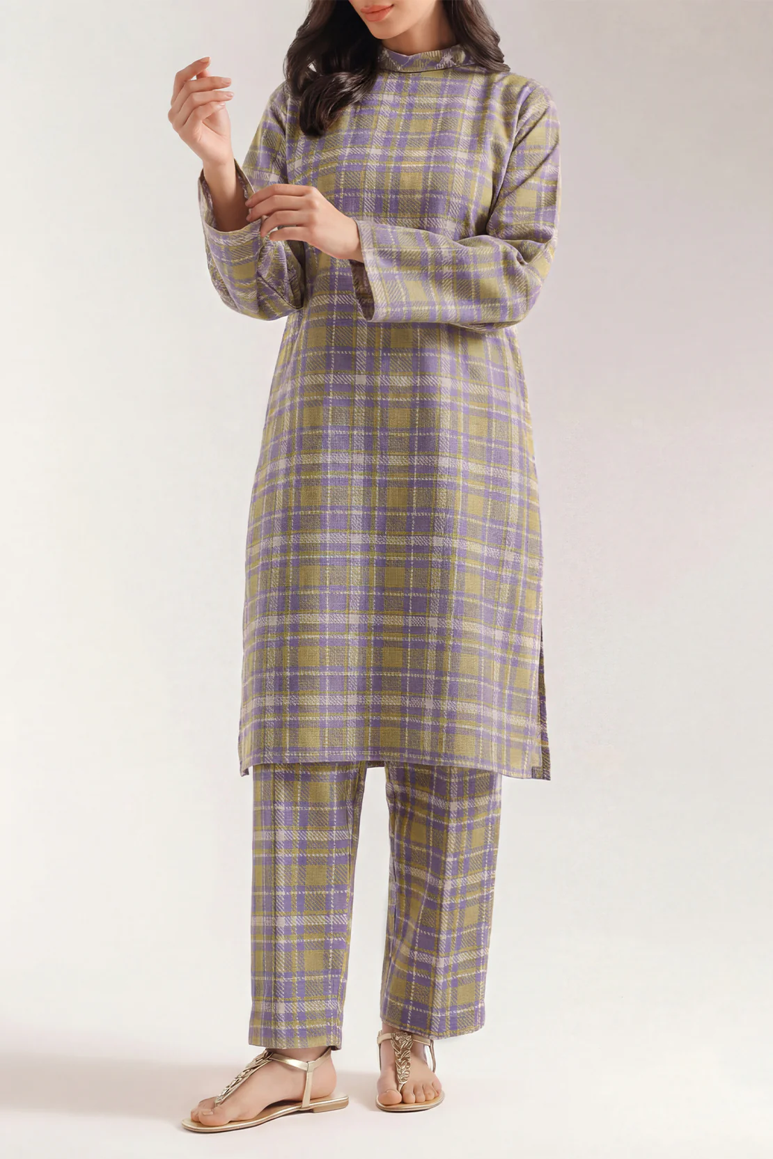 Printed Khaddar Stitched 2 Piece (Shirt/Trouser)