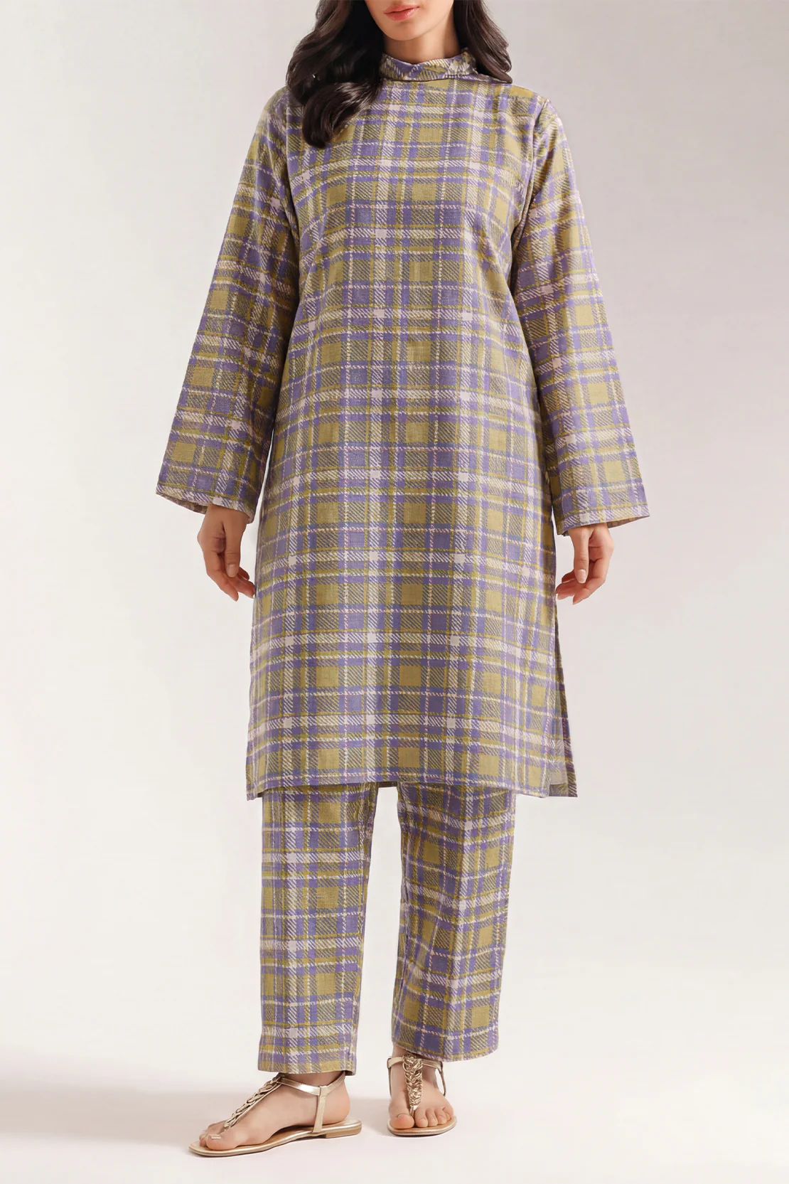 Printed Khaddar Stitched 2 Piece (Shirt/Trouser) - Image 2