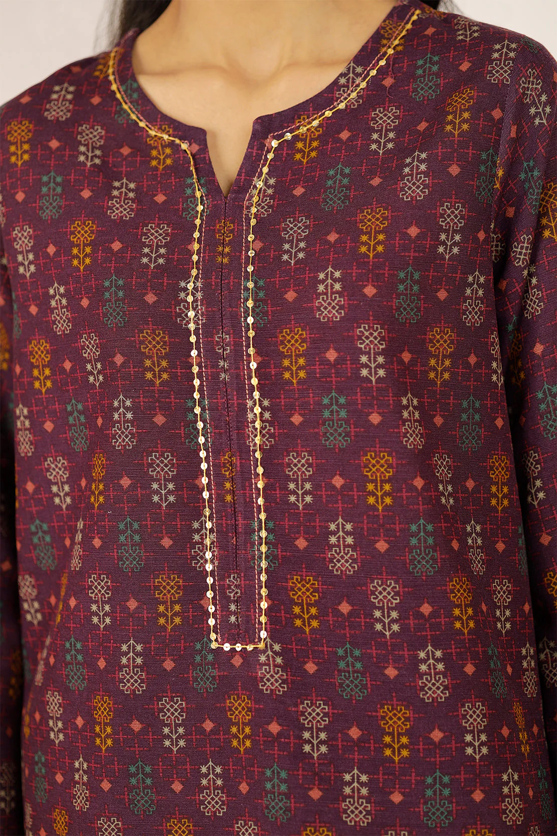 Printed Khaddar Stitched 2 Piece (Shirt/Trouser) - Image 3