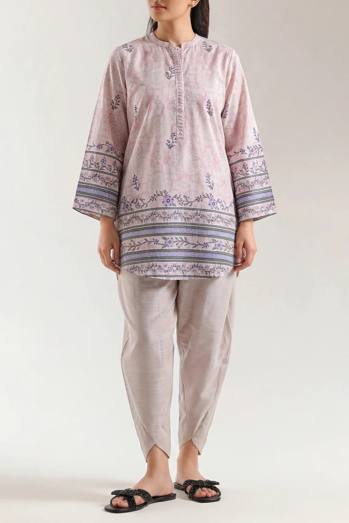 Printed Khaddar Stitched 2 Piece (Shirt/Trouser)