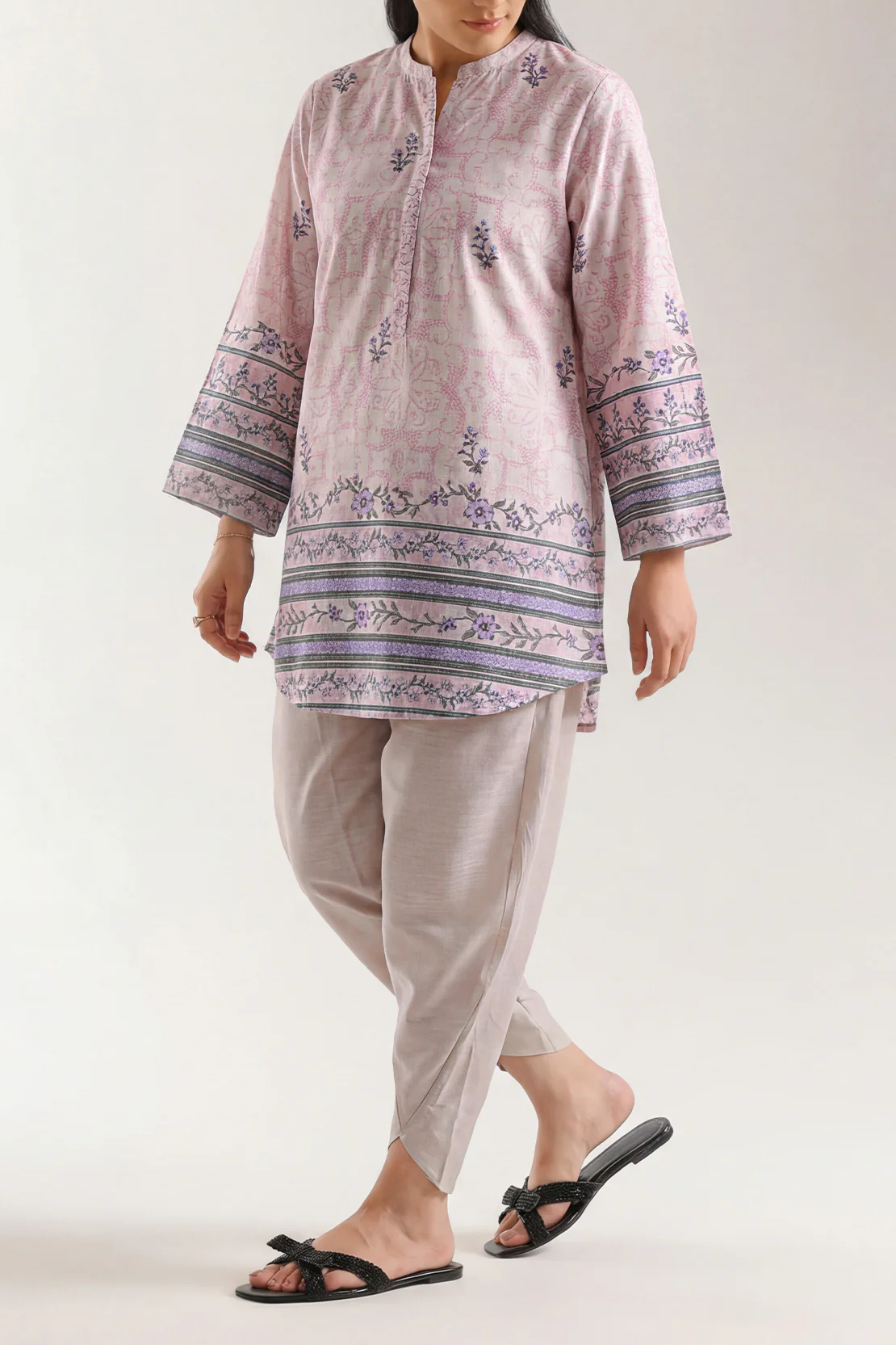 Printed Khaddar Stitched 2 Piece (Shirt/Trouser) - Image 2