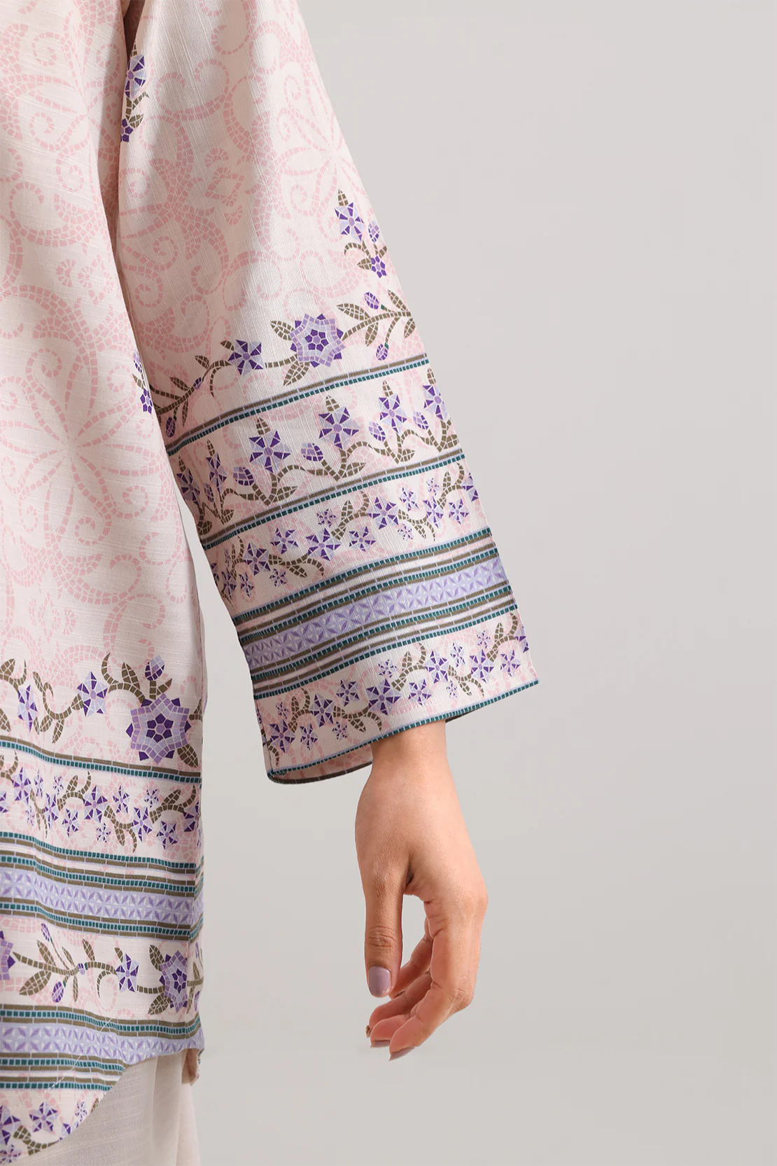 Printed Khaddar Stitched 2 Piece (Shirt/Trouser) - Image 4