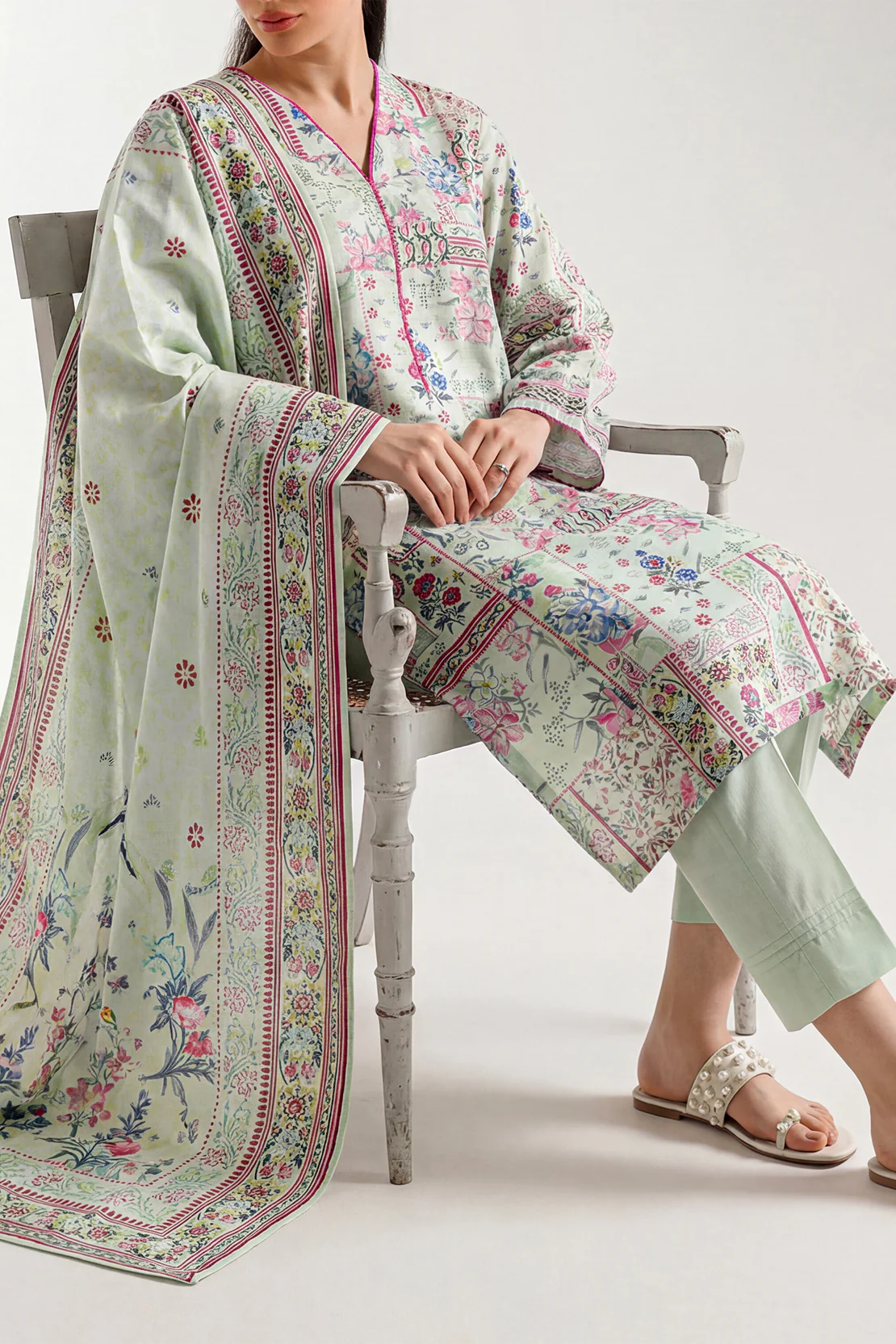 Printed Khaddar Stitched 2 Piece (Shirt/Trouser)