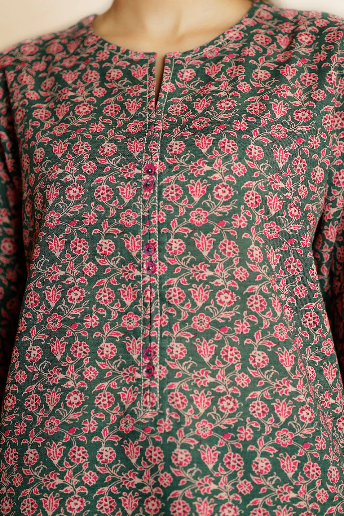 Printed Khaddar Stitched 2 Piece (Shirt/Trouser) - Image 8