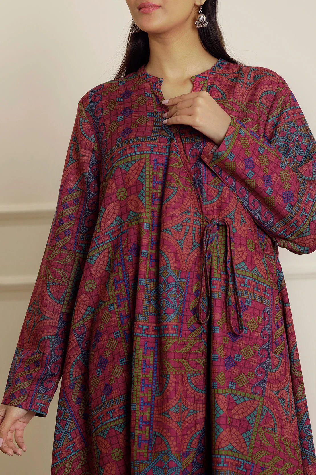 Printed Khaddar Stitched 2 Piece (Shirt/Trouser) - Image 4