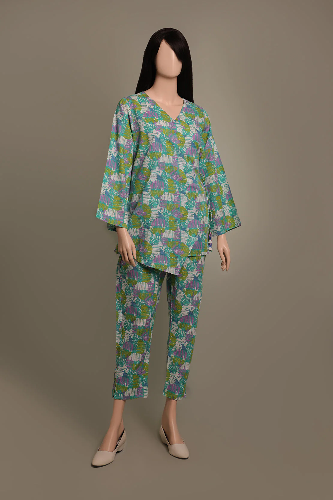 Printed Khaddar Stitched 2 Piece (Shirt/Trouser)