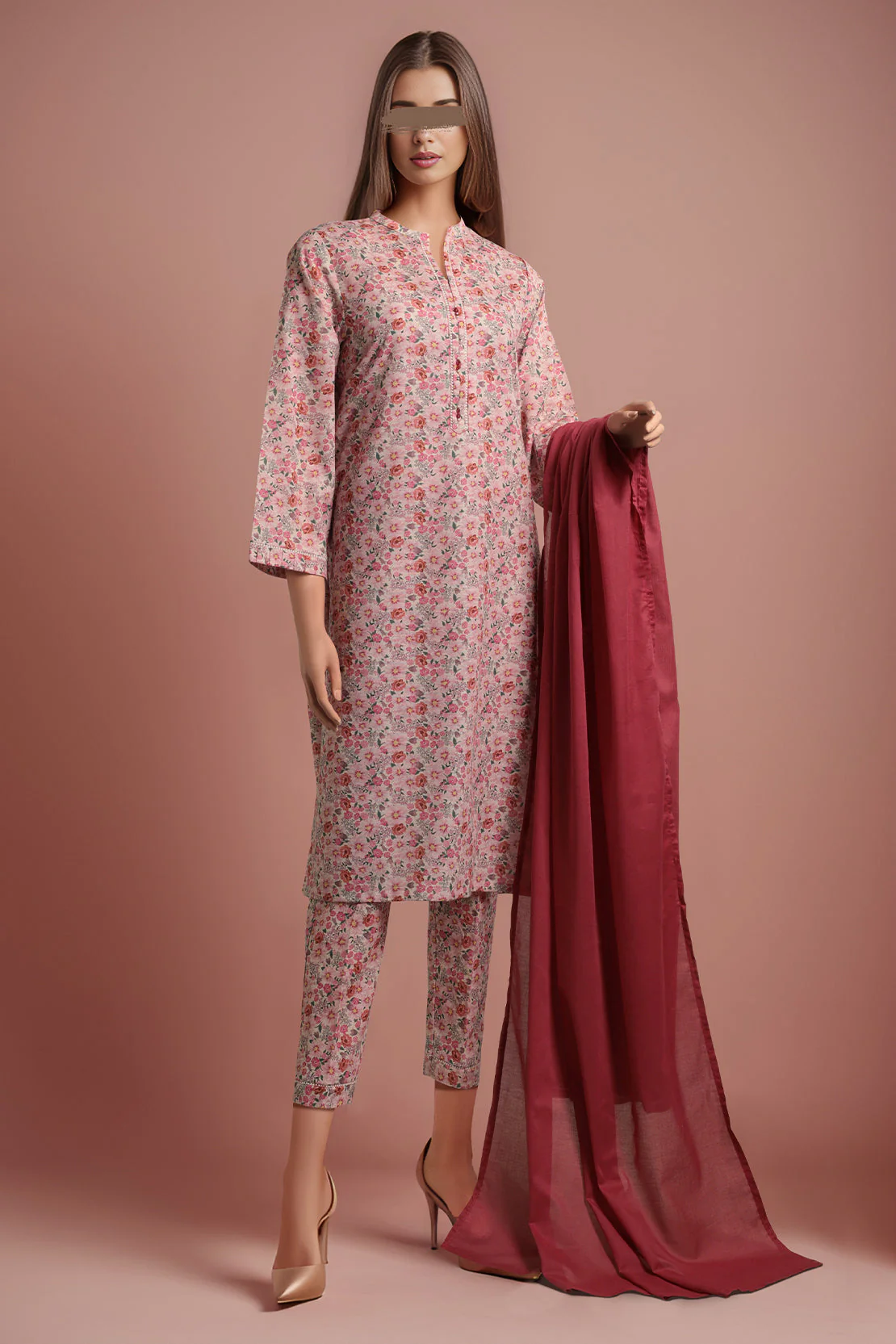 Printed Khaddar Stitched 2 Piece (Shirt/Trouser) - Image 2